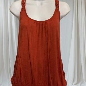 Mine Women's Rust Tank Top With Crocheted Back